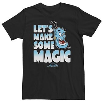 Big & Tall Disney Aladdin Genie Let's Make Some Magic Gradient Text Tee