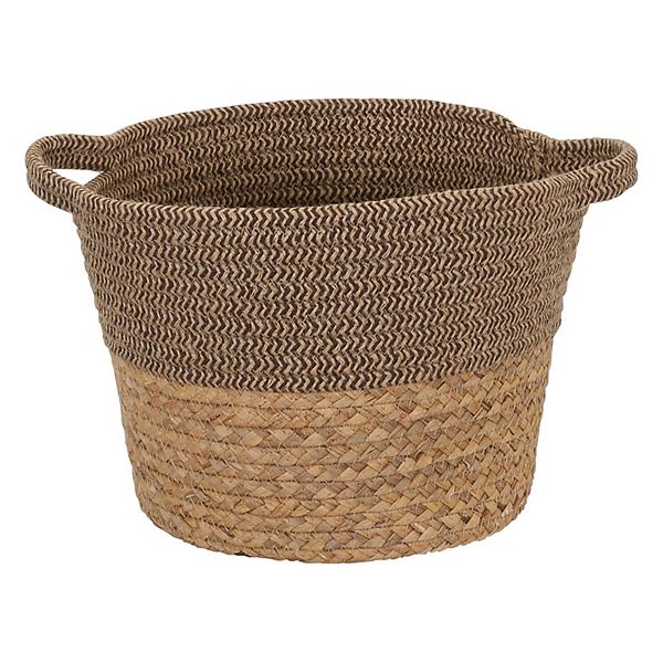 Household Essentials Corn Husk and Hyacinth Wicker Basket