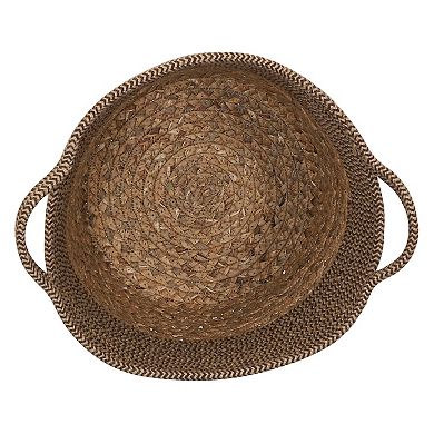 Household Essentials Corn Husk and Hyacinth Wicker Basket