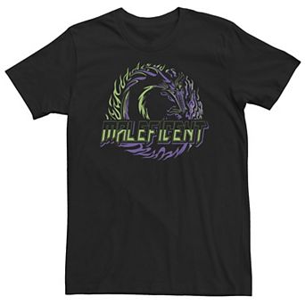 Big & Tall Disney Villains Maleficent Neon Dragon Circle Tee