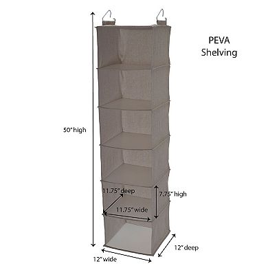 Household Essentials 6-Shelf Hanging Closet Organizer