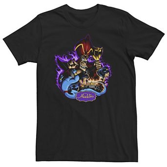 Big & Tall Disney Aladdin Jafar Genie Jasmine Art Tee
