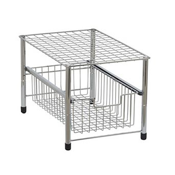 Household Essentials Single Basket Sliding Cabinet Organizer