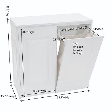 Household Essentials Double Metal Hamper Cabinet