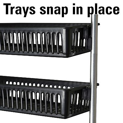 Everyday home 5 foot overdoor rack with 6 baskets sale