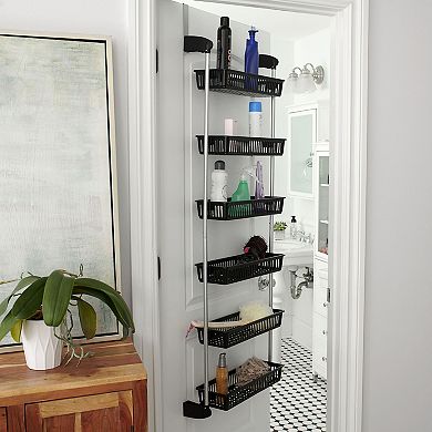 Household Essentials 6-Basket Over-the-Door Storage Rack