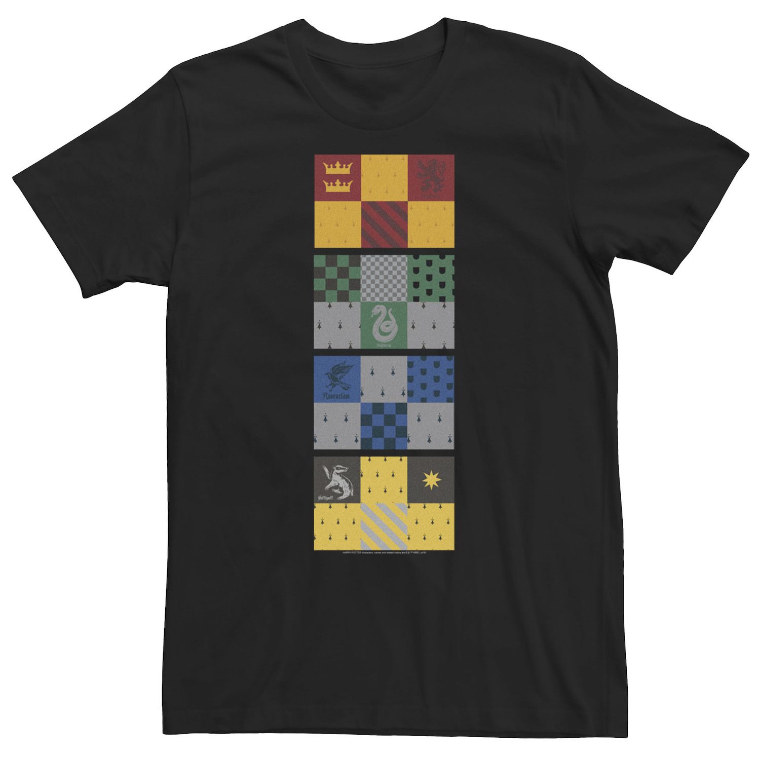 Image for Harry Potter Big & Tall Hogwarts House Checkered Flags Tee at Kohl's.