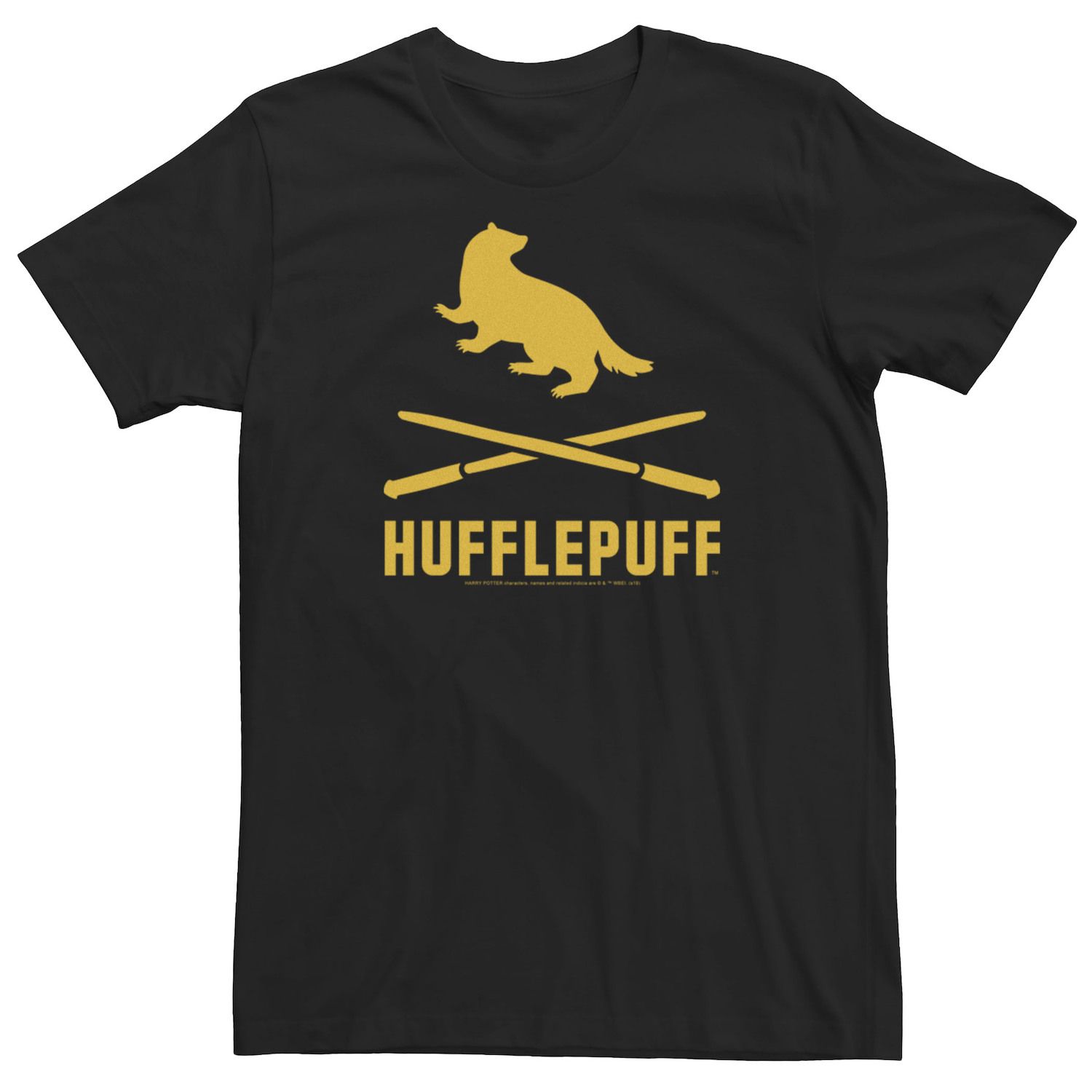 Image for Harry Potter Big & Tall Hufflepuff Crossed Wands Logo Tee at Kohl's.