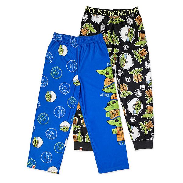 Baby Yoda PJs with Slippers Lego Star Wars Boys Pajama,Baby Yoda 2 Piece Cotton with Slippers
