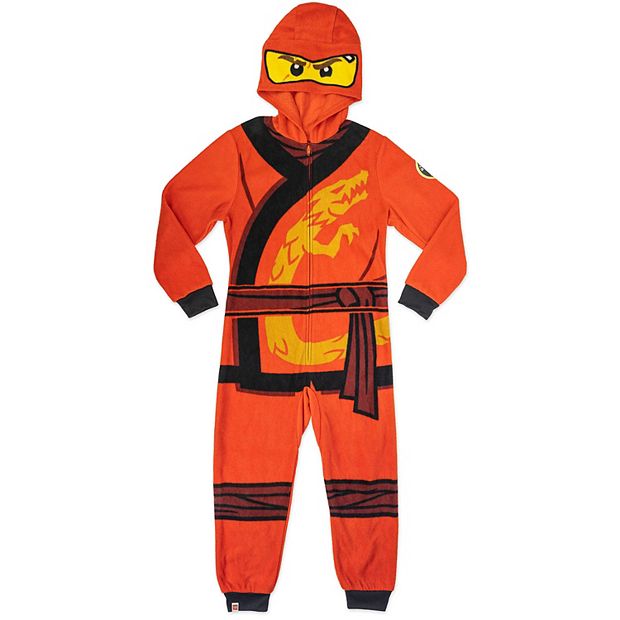 Boys 4-12 Lego Ninjago Hooded Blanket Sleeper One-Piece Pajamas