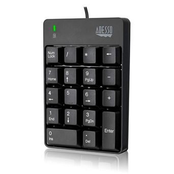 Adesso USB Spill Resistant 18-Key Numeric Keypad