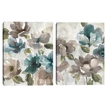 Masterpiece Topaz Garden I & II by Carol Robinson Canvas Wall Art 2 pc Set