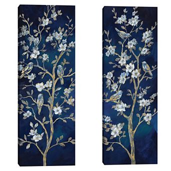 Masterpiece Indigo Spring I & II by Nan Canvas Wall Art 2 pc Set