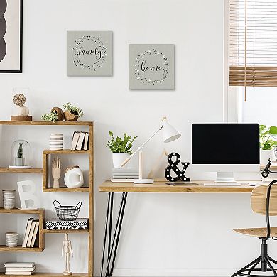 Masterpiece Bouquet Grace Family & Home Wreath Canvas Wall Art 2-piece Set