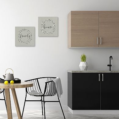 Masterpiece Bouquet Grace Family & Home Wreath Canvas Wall Art 2-piece Set