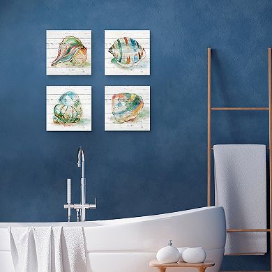 Masterpiece Tye Dyed Shell I II III & IV Canvas Wall Art 4-piece Set