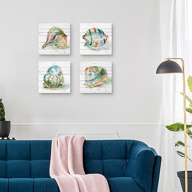 Masterpiece Tye Dyed Shell I II III & IV Canvas Wall Art 4-piece Set