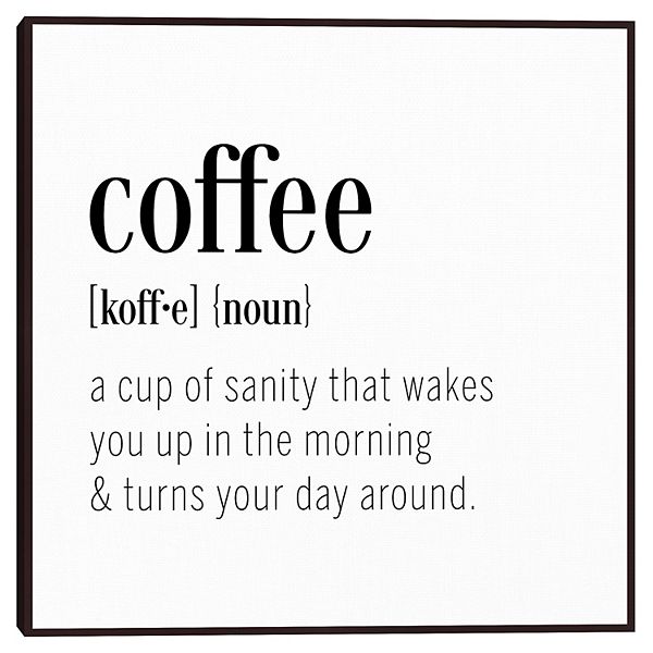 Master Piece Coffee Definition Canvas Wall Art