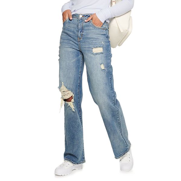 Juniors' Plus Size SO® Super High Rise Baggy Jeans