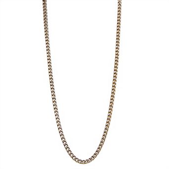 Two Tone Stainless Steel Franco Chain Necklace