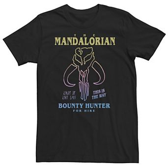 Big & Tall Star Wars: The Mandalorian Bounty Hunter Logo Outline Tee