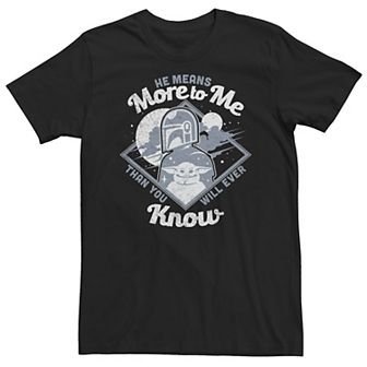Big & Tall Star Wars: The Mandalorian & Grogu "He Means More To Me Than You Will Ever Know" Tee