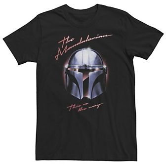 Big & Tall Star Wars: The Mandalorian Chrome Helmet This Is The Way Tee