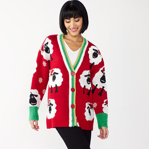 Christmas sweater cardigan hotsell