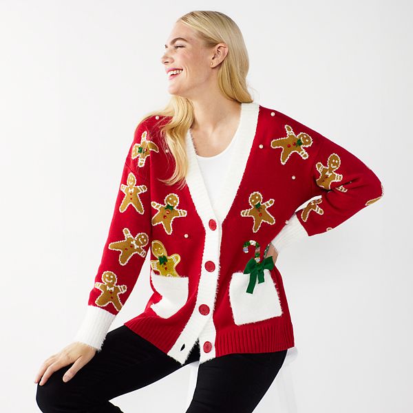 Emotion Charles Keasing Gaseous Women's Celebrate Togehter™ Christmas Sweater Cardigan