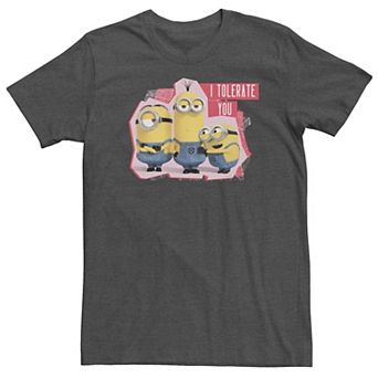 Big & Tall Despicable Me Minions Valentine's Day I Tolerate You Tee