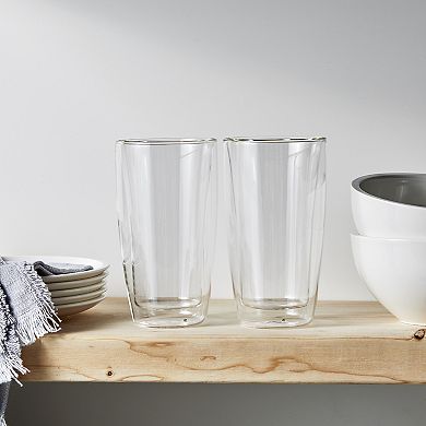 Henckels 2-pc. Double-Wall Latte Glass Set