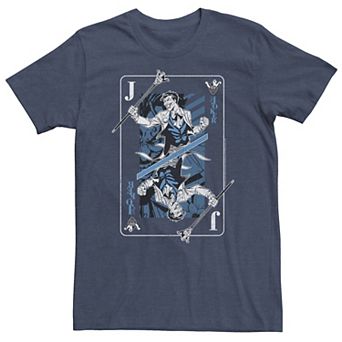 Big & Tall DC Comics Batman Joker Blue Hue Playing Card Tee