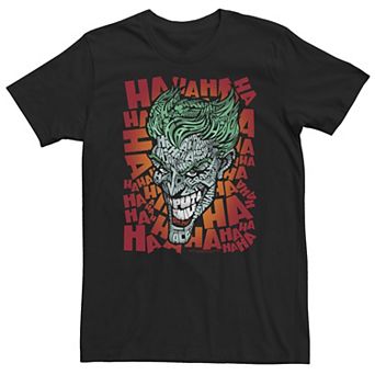 Big & Tall DC Comics Batman Joker Laughter Head Shot Fill Tee