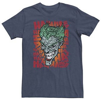 Big & Tall DC Comics Batman Joker Laughter Head Shot Fill Tee