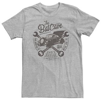 Big & Tall DC Comics The Bat Cave Circle Text Poster Tee