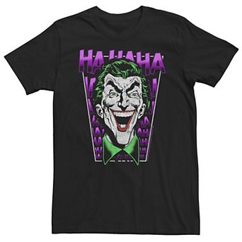 Big & Tall DC Comics Batman Joker "HA HA HA" Comic Pop Portrait Tee