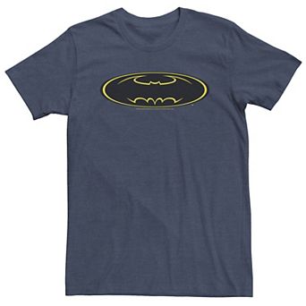 Big & Tall DC Comics Batman Yellow Line Chest Logo Tee