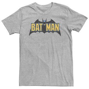 Big & Tall DC Comics Batman Distressed Vintage Text Logo Tee