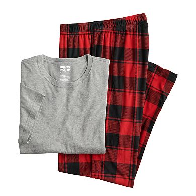 Men's Celebrate Together Knit Tee & Velour Pants Holiday Sleep Set