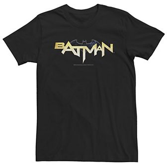 Big & Tall DC Comics Batman Modern Chest Text Logo Tee