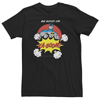 Big & Tall DC Comics Batman Ka-Boom Pop Art Text Poster Tee