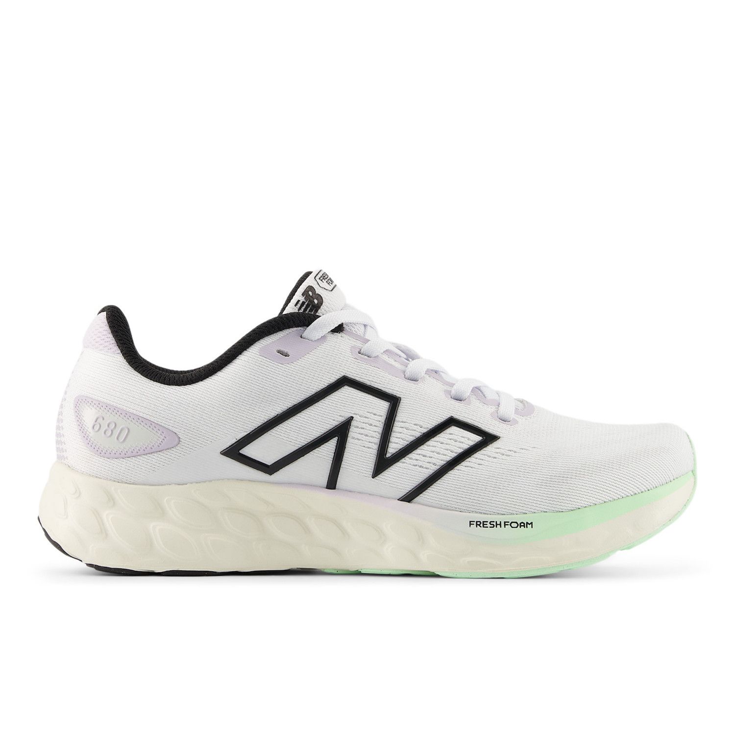 New Balance Fresh Foam 680 V8 Running Shoe M680RW8 White Black Men Size 8 XWide New Balance Fresh Foam 680 V8 Running Shoe M680RW8 White  main image 2