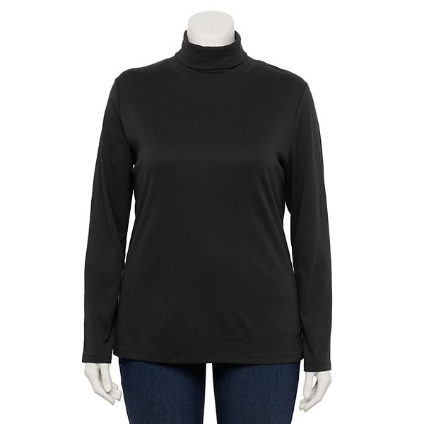 Plus Size Croft & Barrow® Turtleneck Top