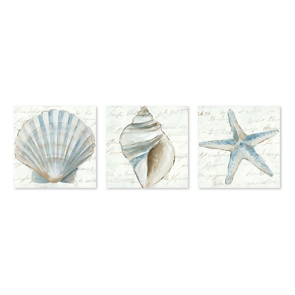 Artissimo Designs Ocean Treasures Canvas Wall Art 3-piece Set