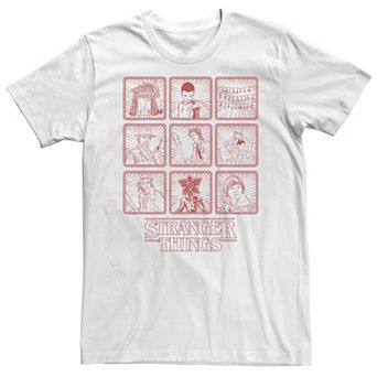 Big & Tall Netflix Stranger Things Red Line Art Box Up Tee