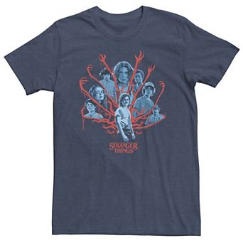 Big & Tall Netflix Stranger Things Group Shot Demogorgon Arms Tee
