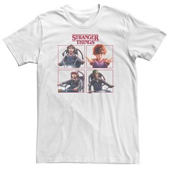 Big & Tall Netflix Stranger Things Group Shot Box Up Logo Tee
