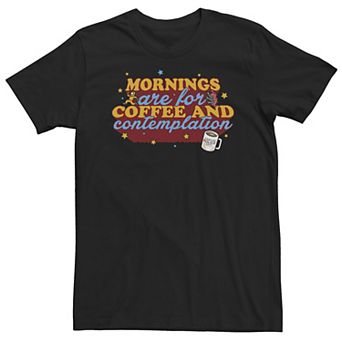 Big & Tall Netflix Stranger Things Coffee And Contemplation Typographic Tee