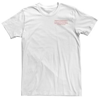 Big & Tall Netflix Stranger Things Logo Outline Left Chest Tee