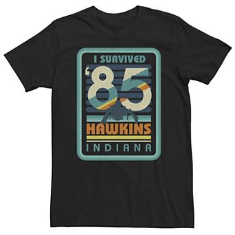 Big & Tall Netflix Stranger Things I Survived '85 Hawkins Indiana Tee